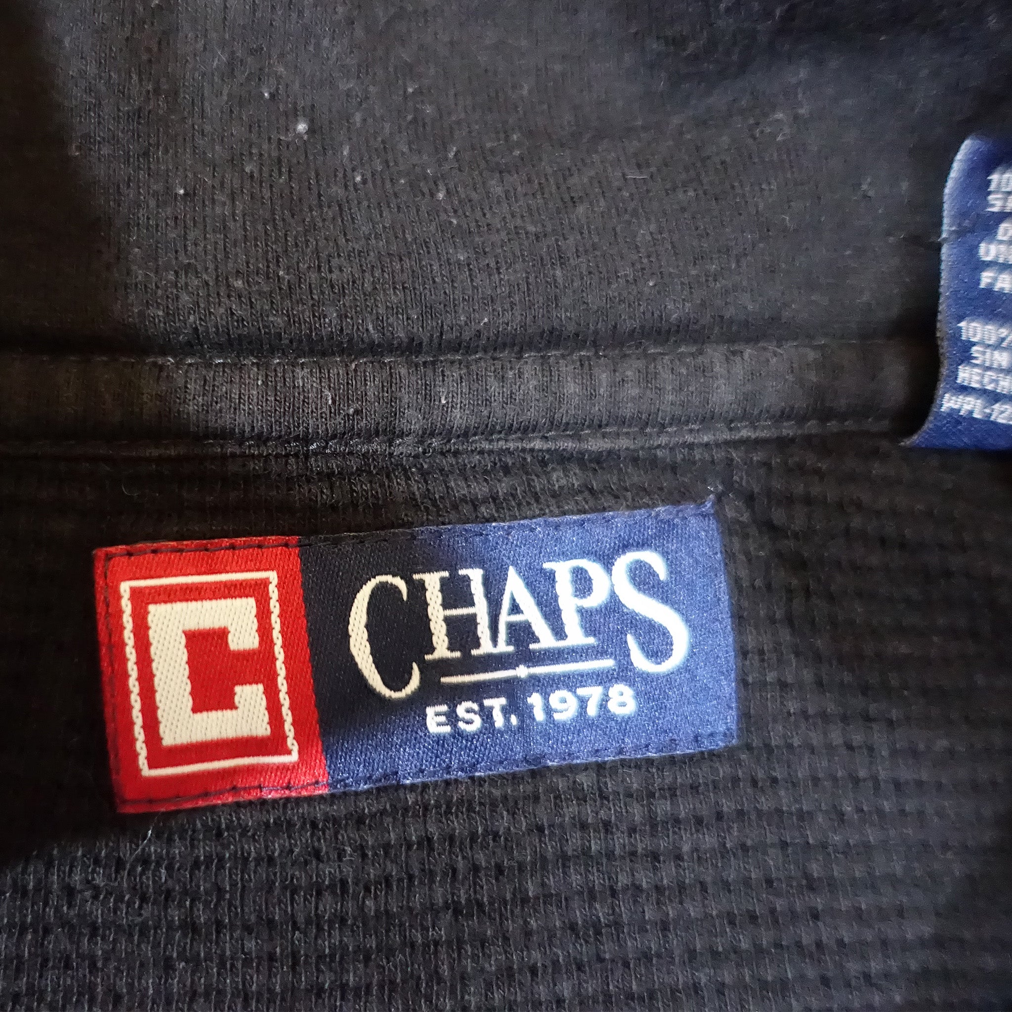 "Chaps" Grey Quarter-Zip