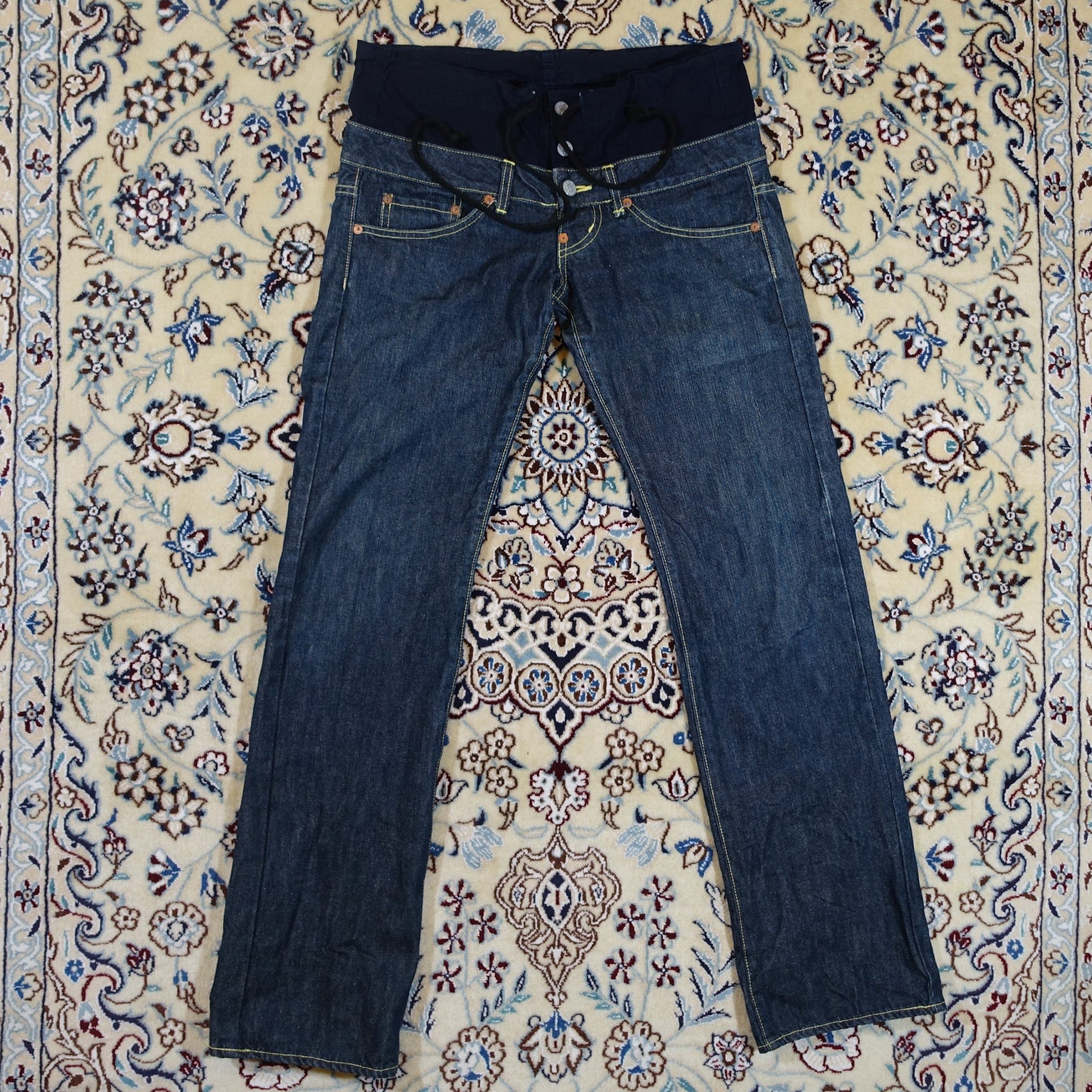 "Yaga Jeans" Double-Waist Pants