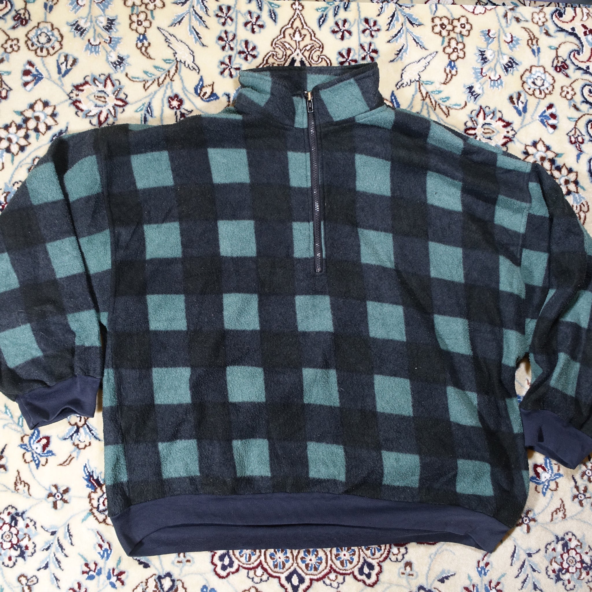 Patti Pen Checkerboard Fleece Quarter-Zip