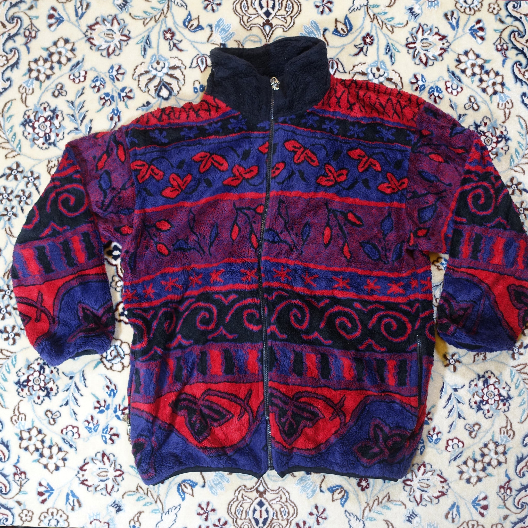 Rot/Lila Fleece Jacke
