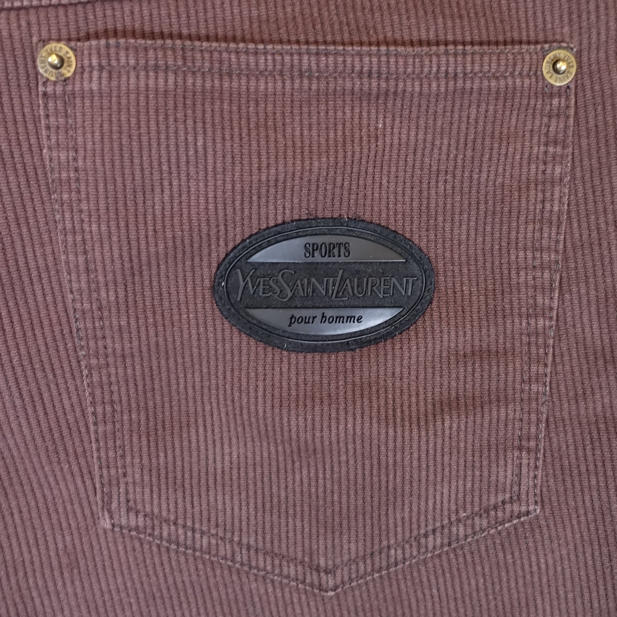 "Yves Saint Laurent Sports" Corduroy Pants