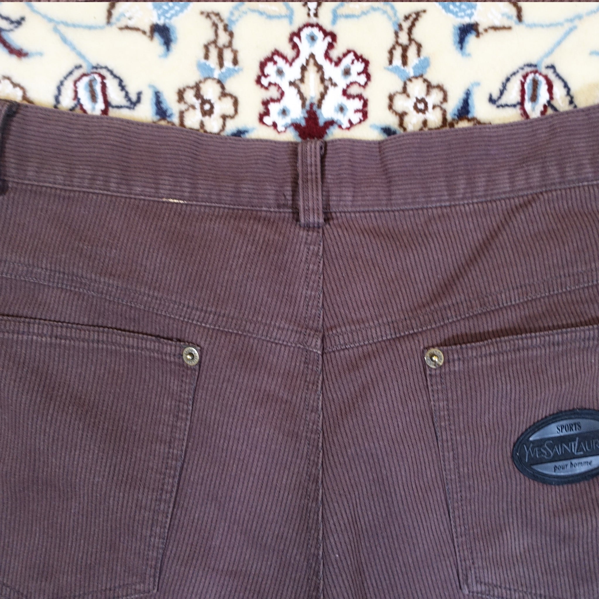 "Yves Saint Laurent Sports" Corduroy Pants