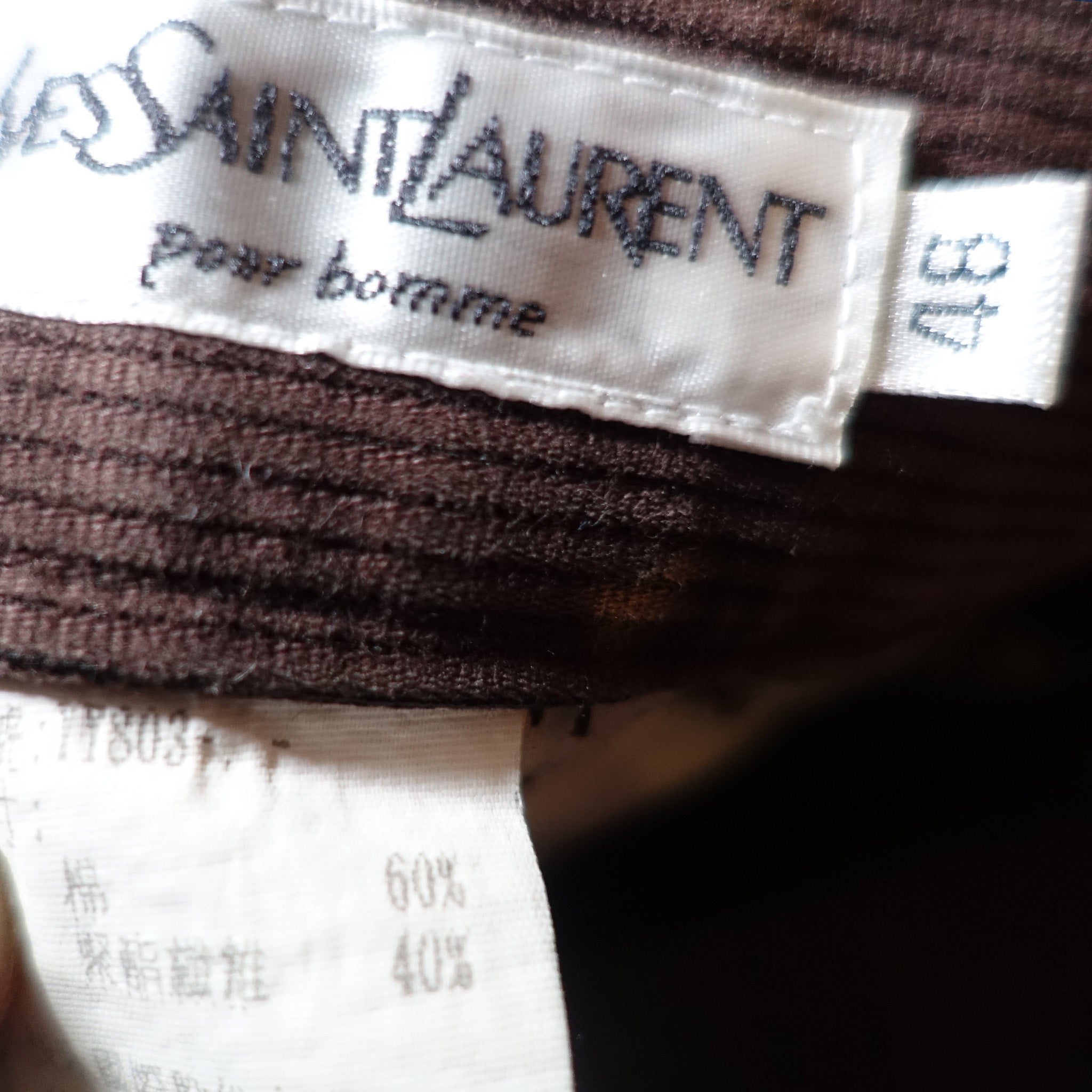 "Yves Saint Laurent Sports" Corduroy Pants